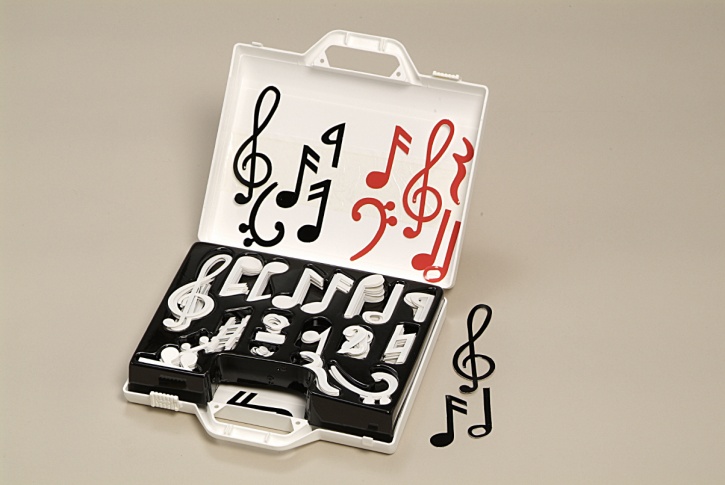 Musiknotensatz, Musiknotenkoffer, für 2,5-cm Lineatur, rot