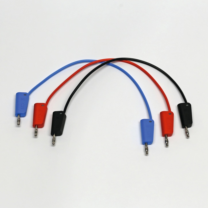 Experimentierkabel, rot, Länge 25 cm mit 4 mm Sicherheitsstecker