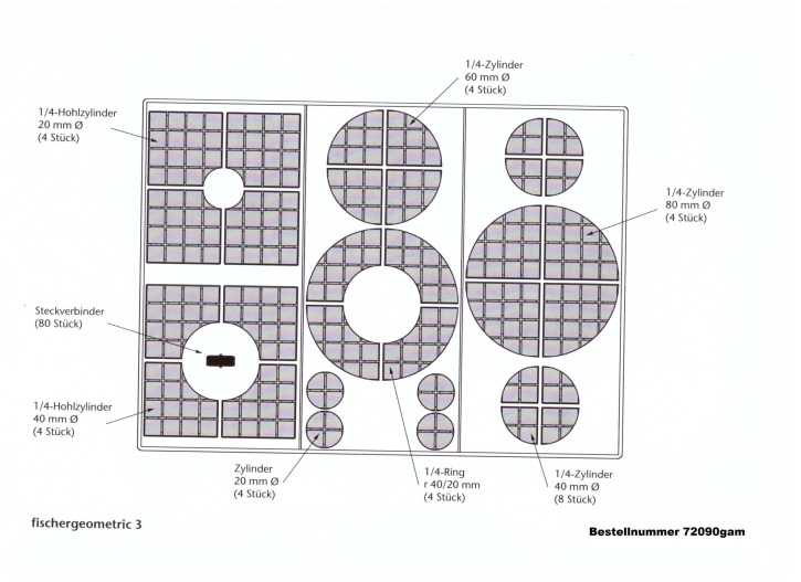 1/4-Hohlzylinder, 40x20 mm fischergeometric