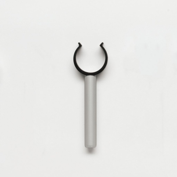 Halteclips an Stab 60 mm, Clip-Durchmesser 25 mm Halteclips an Stab 60 mm, Clip-Durchmesser 25 mm