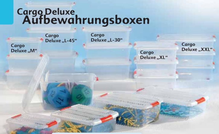 Aufbewahrungsbox, tranparent, Cargo Deluxe XL, ca. 25 Liter