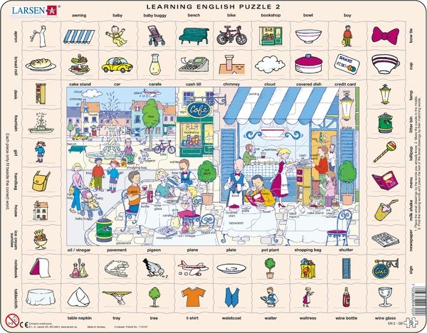 Puzzle - Learning English Puzzle 2, Format 36,5x28,5 cm, Teile 70