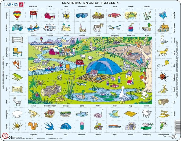 Puzzle - Learning English Puzzle 4, Format 36,5x28,5 cm, Teile 70