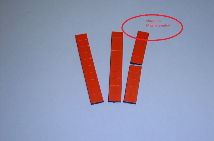 Magnetsymbol für Zusatzplan, 10x15mm, rot