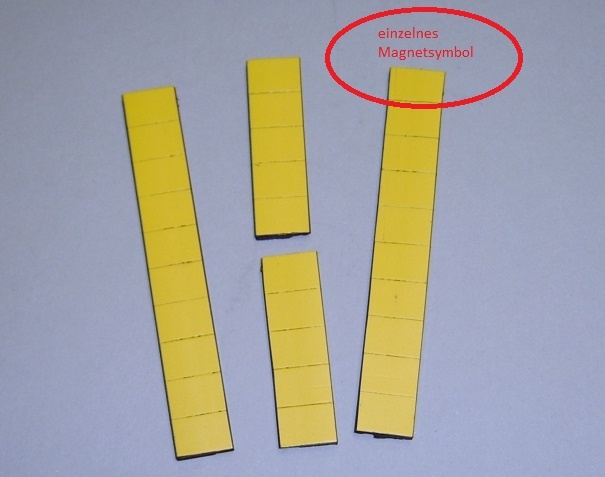 Magnetsymbol für Zusatzplan, 10x15mm, gelb