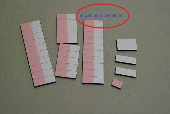 Magnetsymbol für Stundenplan, halb rosa/halb weiß