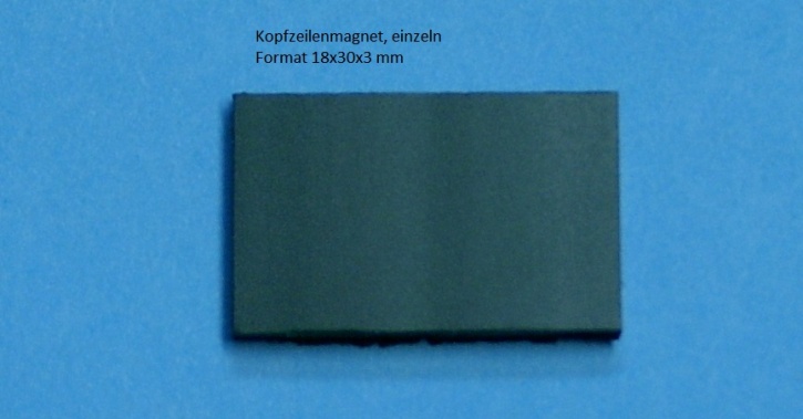 Kopfzeilenmagnet zur Kennzeichnung der Klasse 18x30mm, dunkelgrün