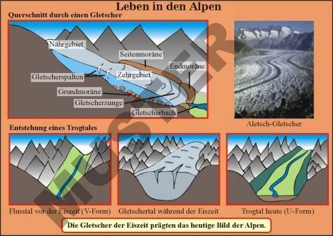 Transparentsatz Leben in den Alpen