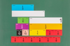 Demo-Bruchsatz für die Tafel, magnethaftende Teile