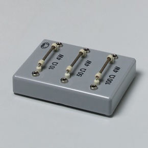 Widerstände, 3 Stück, auf Sockel