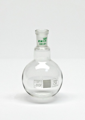 Rundkolben mit Normschliff, Inhalt: 100 ml, NS14