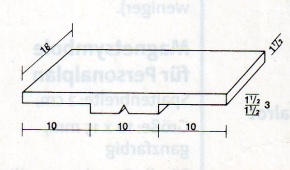 Kopfzeilenmagnet zur Kennzeichnung der Klasse 18x30mm, türkis mit weißen Streifen