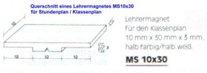 Magnetsymbol für Stundenplan, halb lila-halb weiß