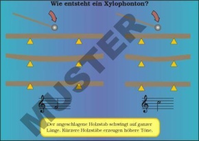 Transparentsatz Xylophon und Glockenspiel im Vergleich